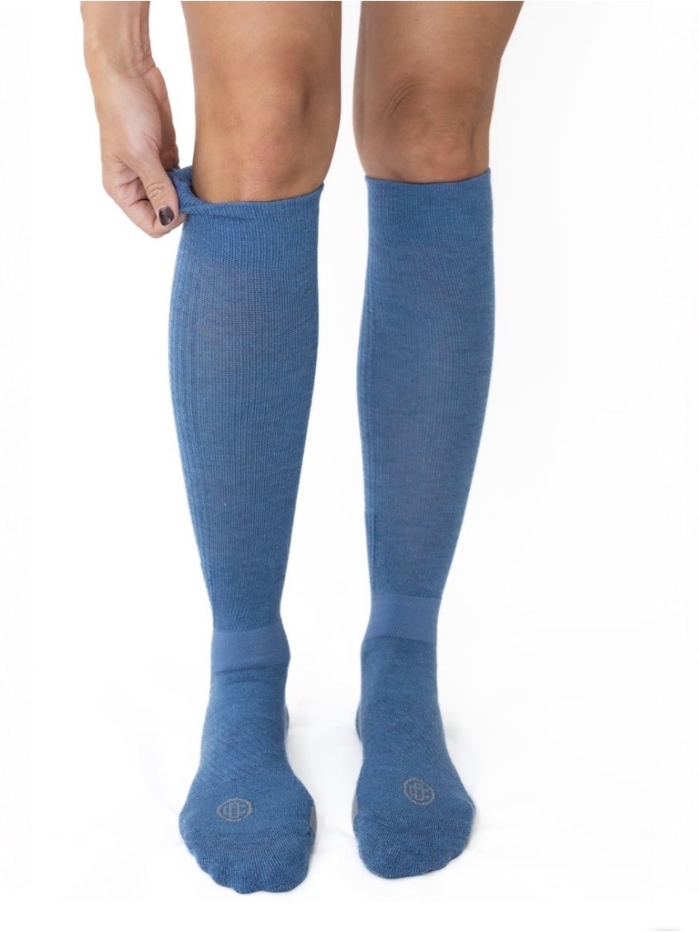 Doctors Choice Compression over the calf socks - Large - Denim 1 Pair